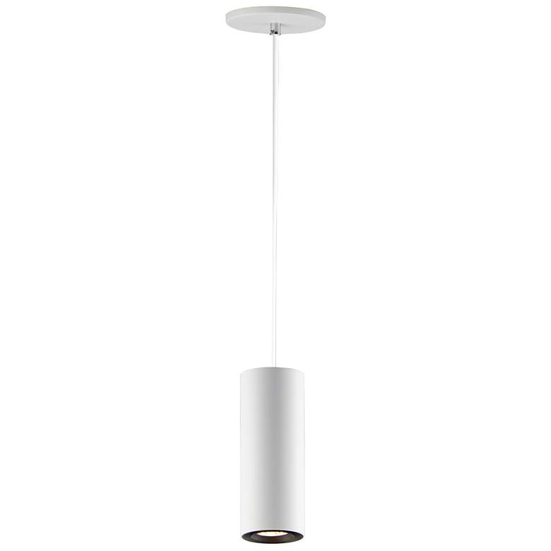 Image 1 ET2 Dwell 3 1/2" Wide White Cylinder LED Mini Pendant