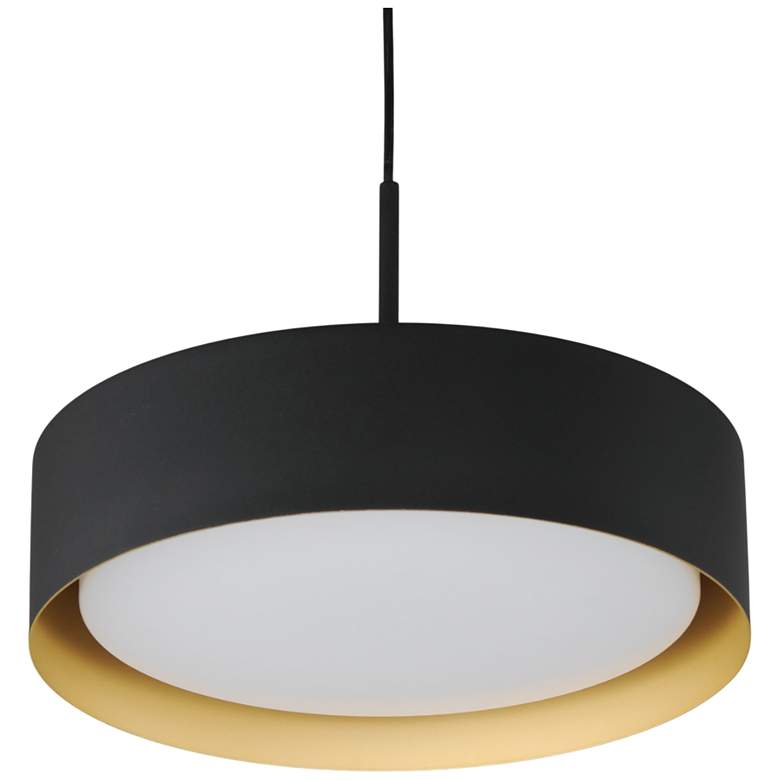 Image 4 ET2 Echo 16" Wide Black LED Pendant Light more views