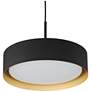 4_ET2 Echo 16" Wide Black LED Pendant Light more views