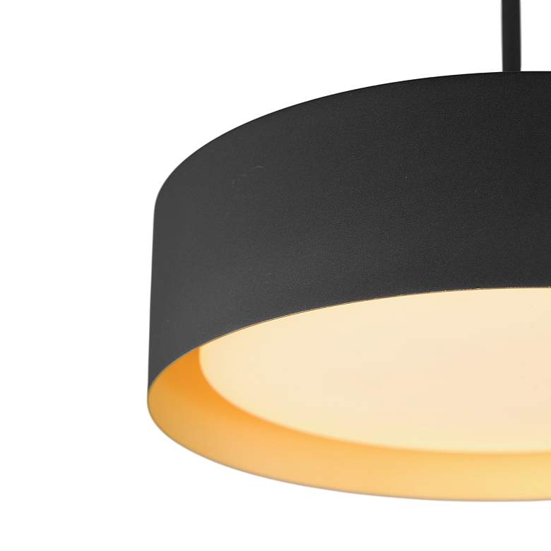 Image 5 ET2 Echo 16" Wide Black LED Pendant Light more views