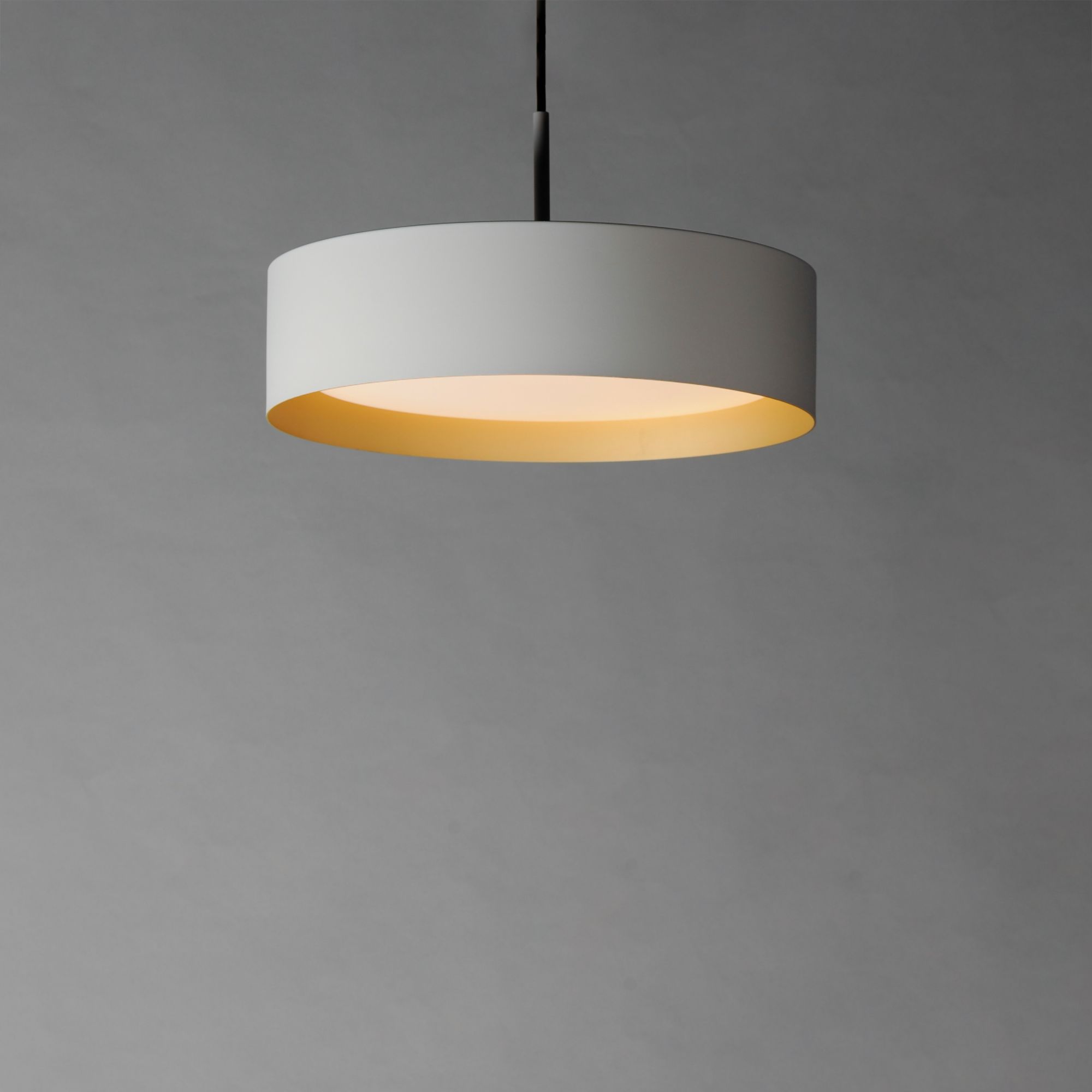Image 4 ET2 Echo 16" Wide Gold and White Modern Drum LED Pendant Light more views