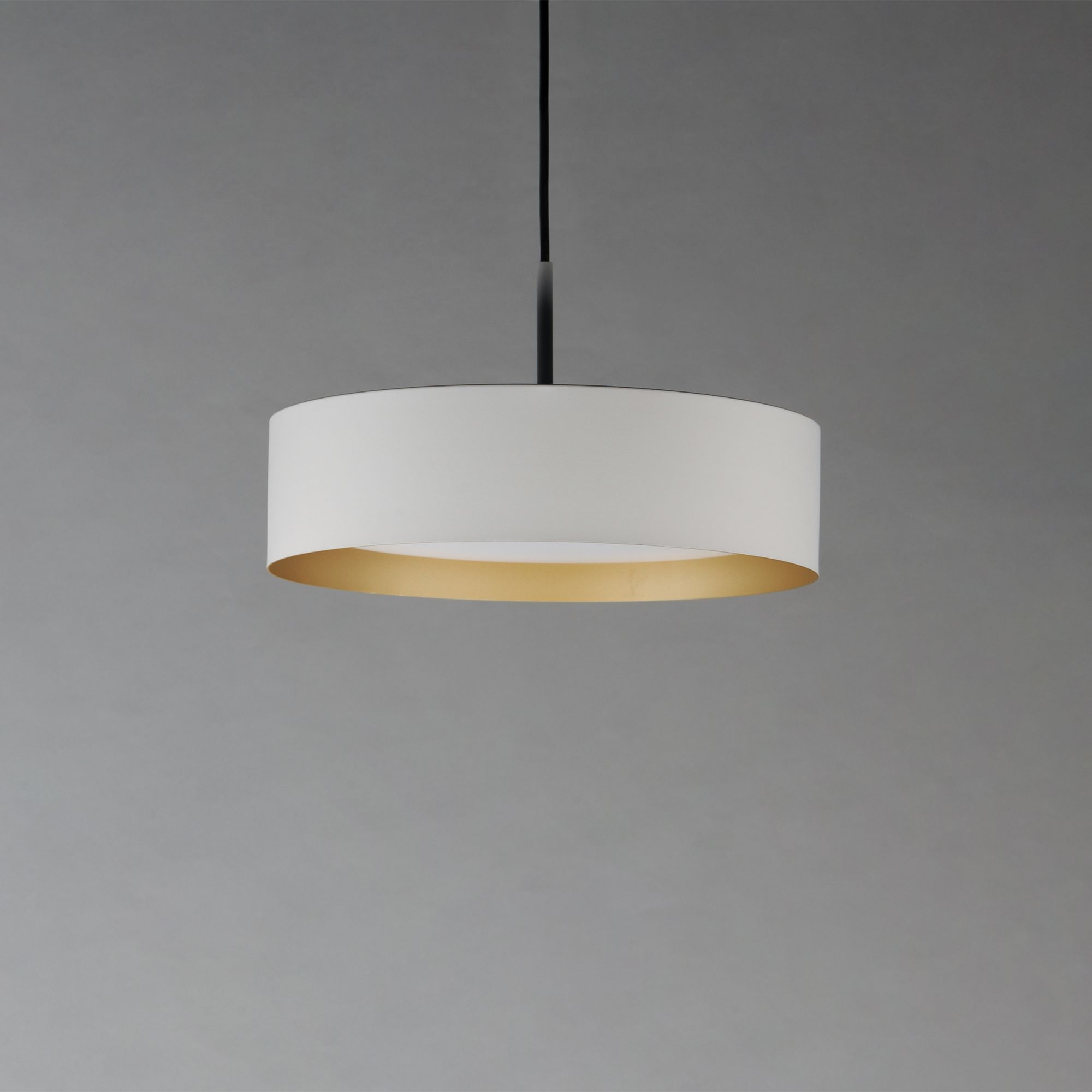 Image 5 ET2 Echo 16" Wide Gold and White Modern Drum LED Pendant Light more views