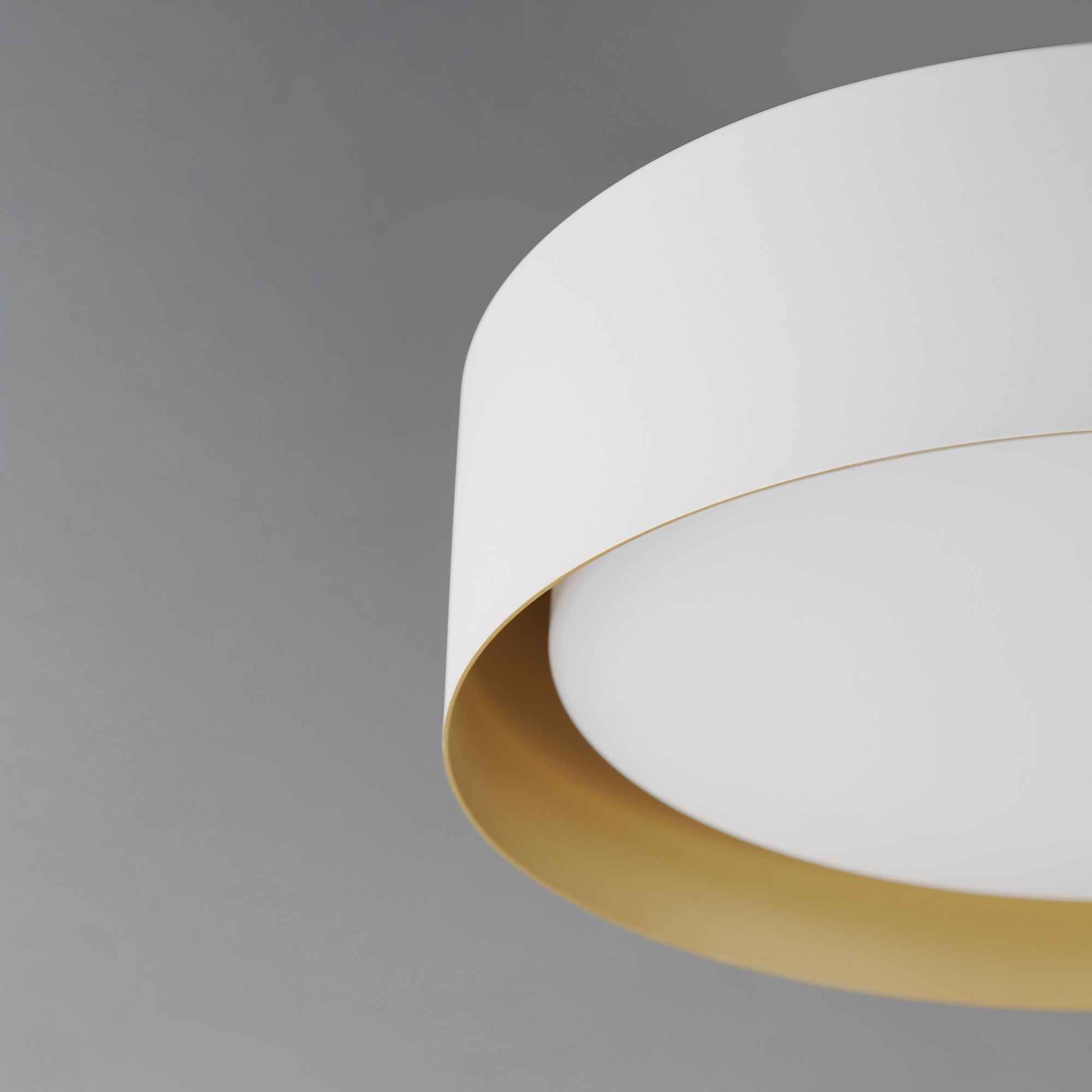 Image 7 ET2 Echo 16" Wide Gold and White Modern Drum LED Pendant Light more views