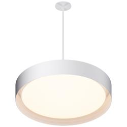ET2 Echo 24" Wide Matte White LED Drum Pendant Light
