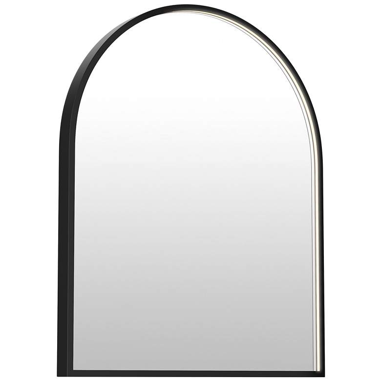 Image 1 ET2 Elisse Arch 24"x30" Black LED Mirror