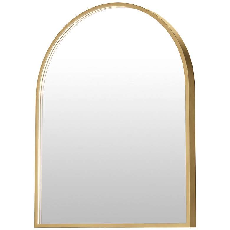 Image 2 ET2 Elisse Gold 24" x 30" Arch Top LED Wall Mirror