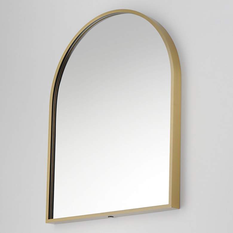 Image 3 ET2 Elisse Gold 24" x 30" Arch Top LED Wall Mirror more views