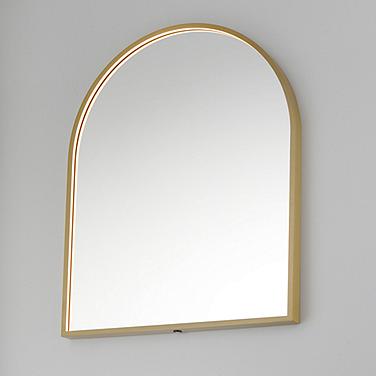 ET2 Elisse Gold 24" x 30" Arch Top LED Wall Mirror