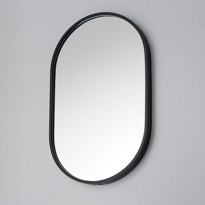 Image 3 ET2 Elisse Oval 20"x32" Black LED Mirror more views