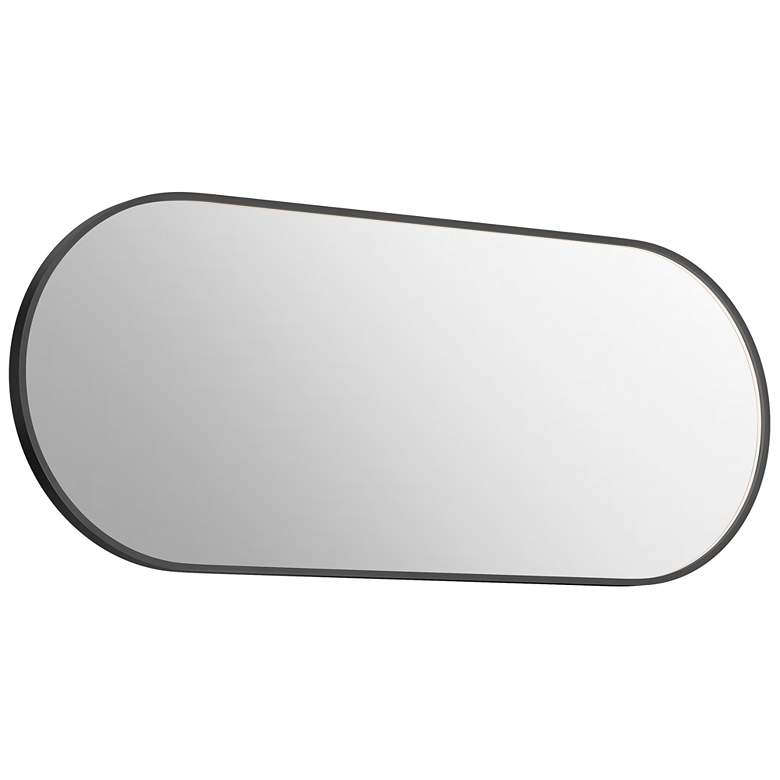 Image 1 ET2 Elisse Oval 28" x 68" Black LED Mirror