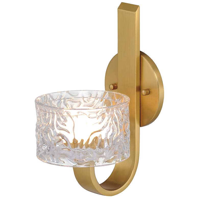 Image 1 ET2 Elysian 11 3/4" High Natural Aged Brass LED Wall Sconce