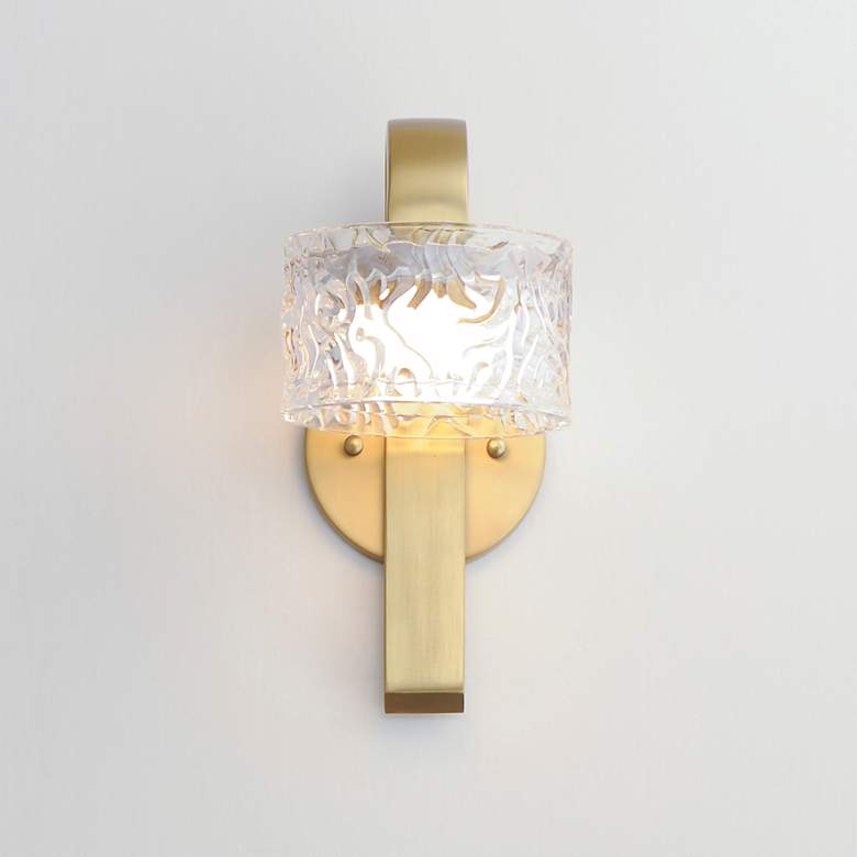 Image 3 ET2 Elysian 11 3/4" High Natural Aged Brass LED Wall Sconce more views