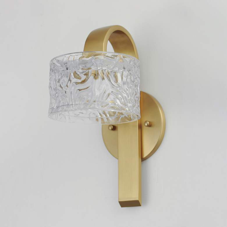 Image 7 ET2 Elysian 11 3/4" High Natural Aged Brass LED Wall Sconce more views
