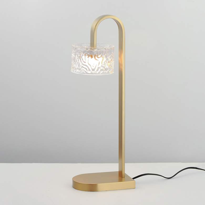 Image 2 ET2 Elysian 22" High Natural Aged Brass 1-Light LED Table Lamp more views