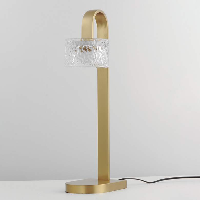 Image 4 ET2 Elysian 22" High Natural Aged Brass 1-Light LED Table Lamp more views