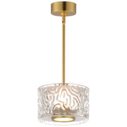 ET2 Elysian 5 1/2" Wide Natural Aged Brass 1-Light LED Pendant