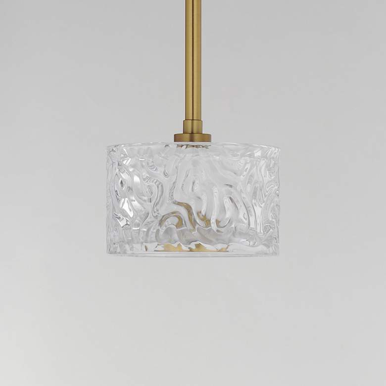 Image 2 ET2 Elysian 5 1/2" Wide Natural Aged Brass 1-Light LED Pendant more views