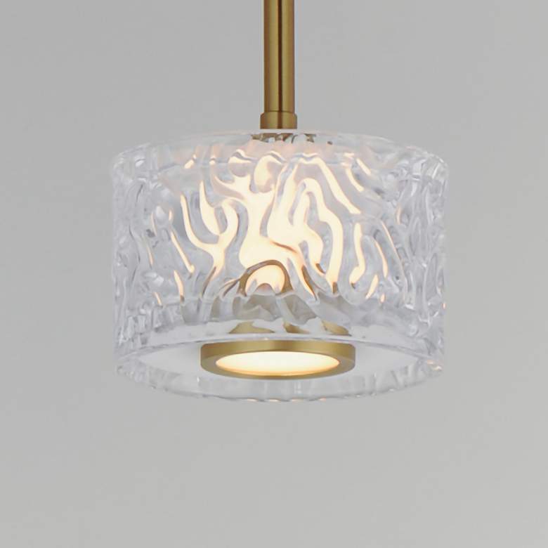 Image 3 ET2 Elysian 5 1/2" Wide Natural Aged Brass 1-Light LED Pendant more views