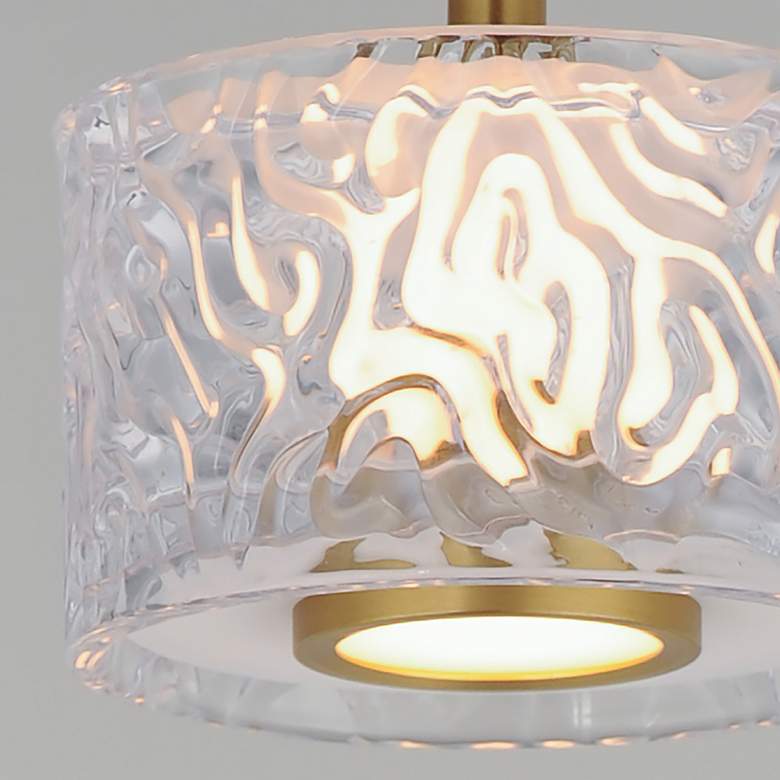 Image 4 ET2 Elysian 5 1/2" Wide Natural Aged Brass 1-Light LED Pendant more views