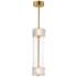 ET2 Elysian 5 1/2" Wide Natural Aged Brass 2-Light LED Pendant