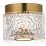 1_ET2 Elysian 5 1/2" Wide Natural Aged Brass LED Flush Mount