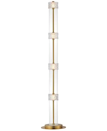 ET2 Elysian Natural Aged Brass LED Column Floor Lamp