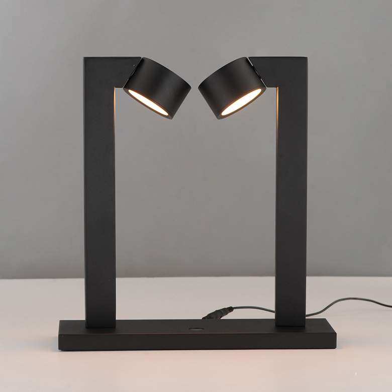 Image 3 ET2 Embrace 14 3/4" High Black 2-Light Lamp more views