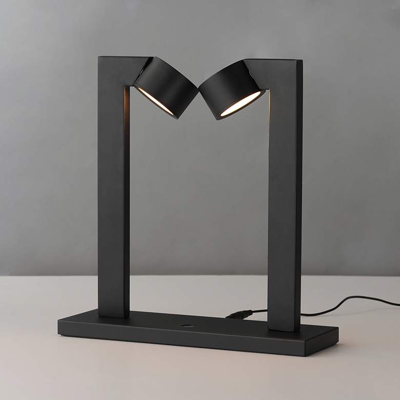 Image 4 ET2 Embrace 14 3/4" High Black 2-Light Lamp more views