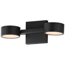 ET2 Embrace 14" Wide Black 2-Light LED Wall Sconce