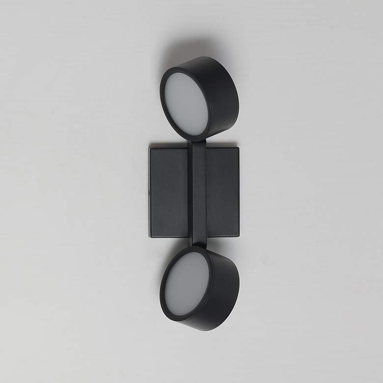 Image 2 ET2 Embrace 14" Wide Black 2-Light LED Wall Sconce more views