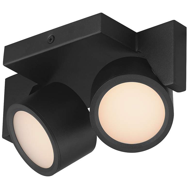 Image 1 ET2 Embrace 8" Black 2-Light LED Flush