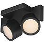 1_ET2 Embrace 8" Black 2-Light LED Flush