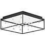 2_ET2 Entanglement 19 3/4" Wide Black Frame LED Panel Cube Ceiling Light