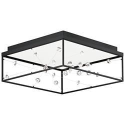 ET2 Entanglement 19 3/4" Wide Black Frame LED Panel Cube Ceiling Light