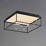 1_ET2 Entanglement 19 3/4" Wide Black Frame LED Panel Cube Ceiling Light