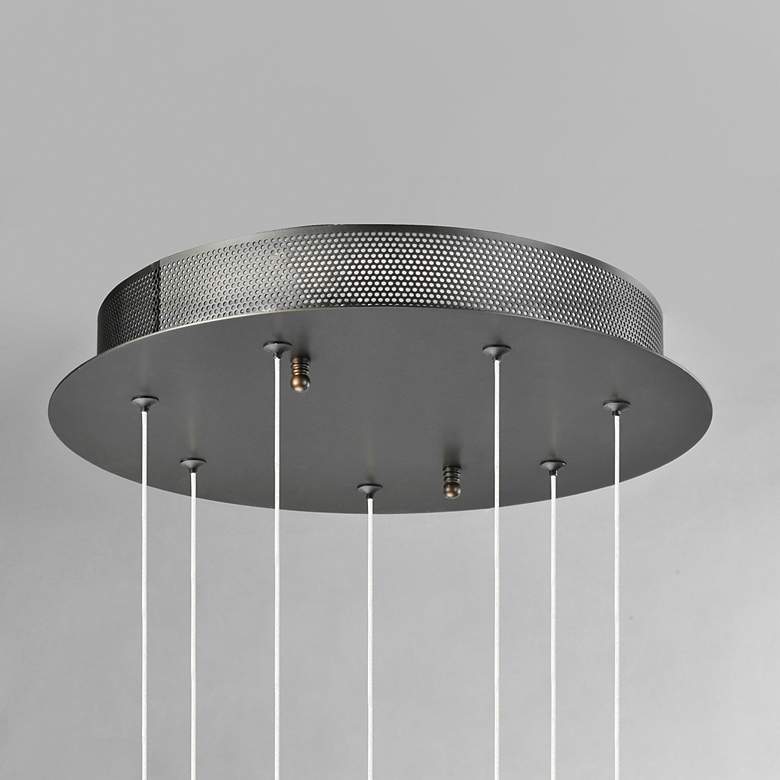 Image 6 ET2 Fizz III 13 1/2" Wide Bronze 7-Light LED Pendant more views