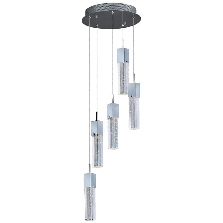 Image 1 ET2 Fizz III 18.1" Wide 5-Light LED Bubble Glass Pendant