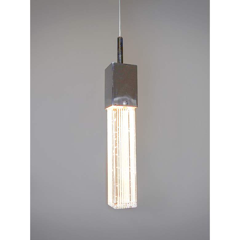 Image 4 ET2 Fizz III 4 3/4"W Polished Chrome LED Mini Pendant Light more views