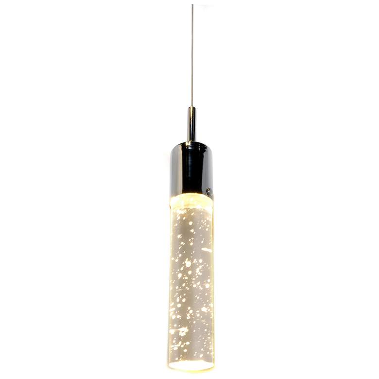 Image 5 ET2 Fizz IV 39" Chrome Bubble Glass 5-Light LED Linear Pendant more views