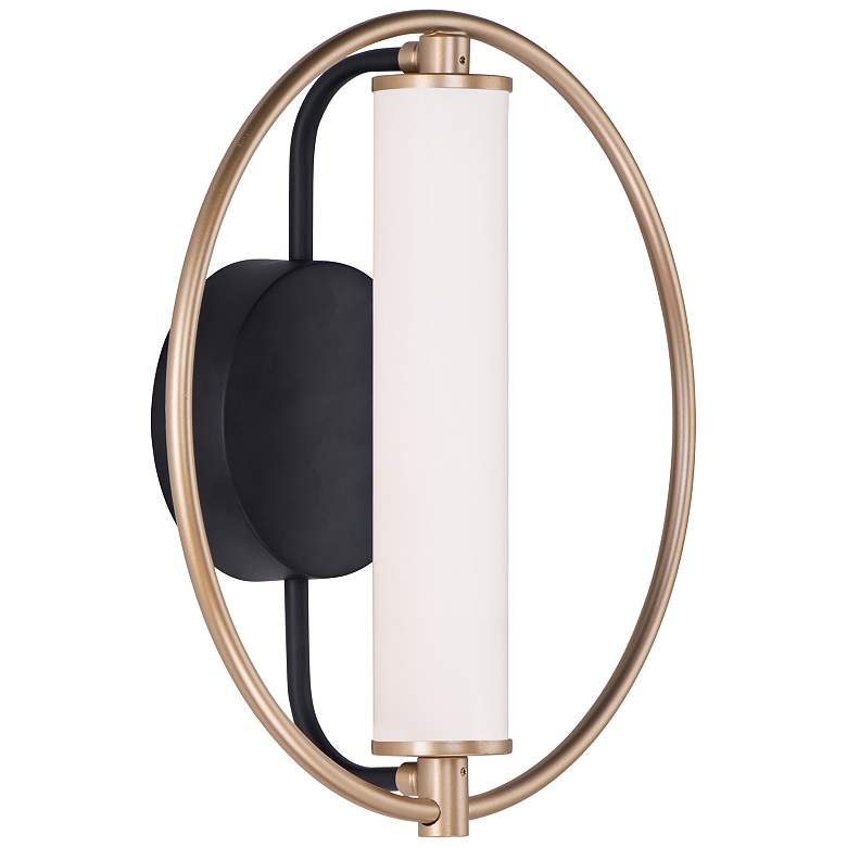 Image 1 ET2 Flare 12 inch High Soft Gold and Black LED Wall Sconce