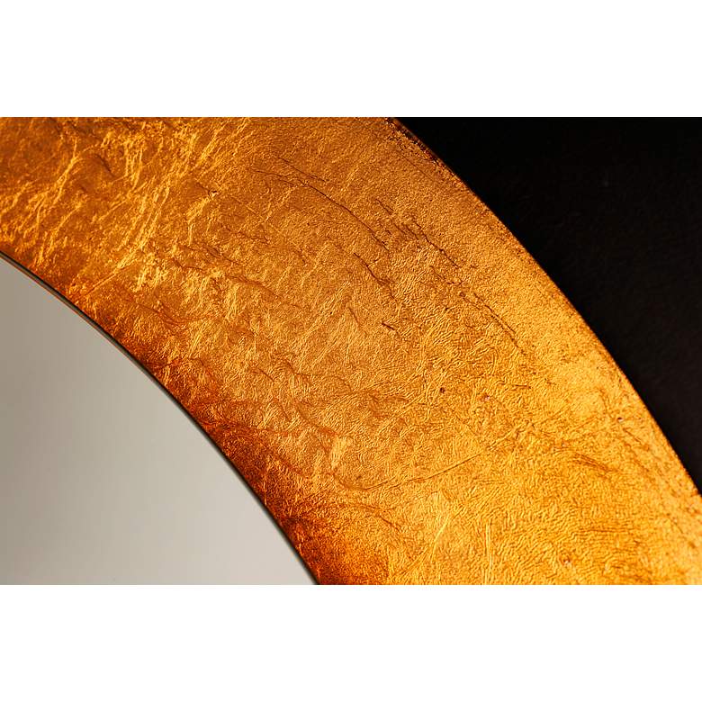 Image 4 ET2 Floating Black and Gold Leaf 31 1/2" LED Wall Mirror more views