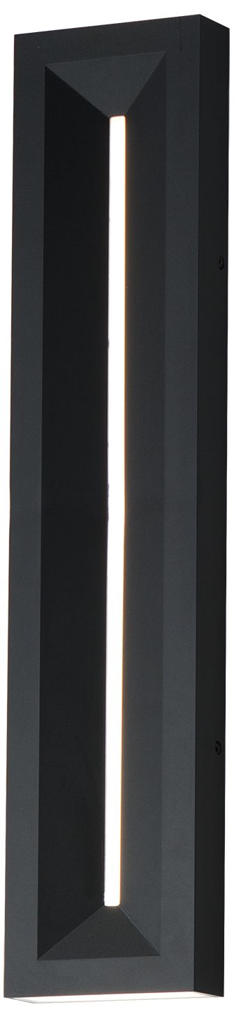 Image 2 ET2 Fosso 24" Black LED Outdoor Wall Sconce - 5cct