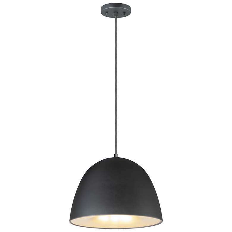 Image 1 ET2 Fungo 15 3/4" Wide Black and Brass LED Pendant Light
