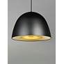 2_ET2 Fungo 15 3/4" Wide Black and Brass LED Pendant Light more views