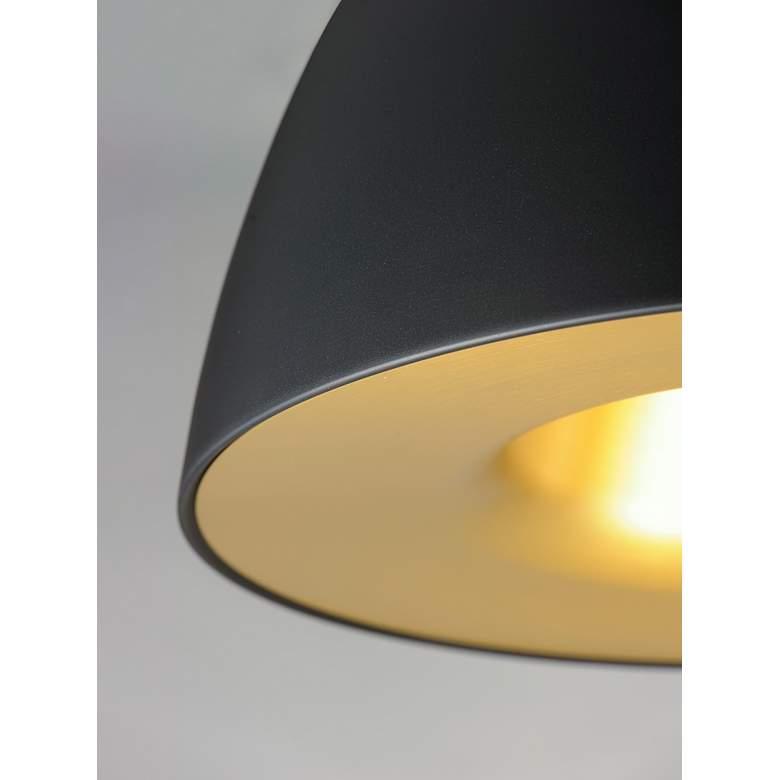 Image 3 ET2 Fungo 15 3/4" Wide Black and Brass LED Pendant Light more views
