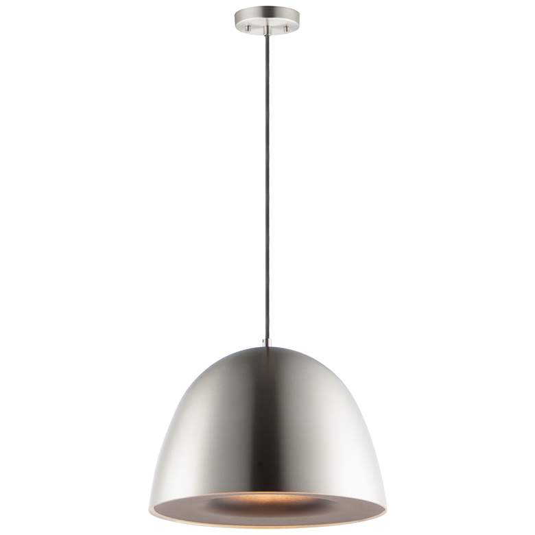 Image 1 ET2 Fungo 16" Satin Nickel/Black LED Pendant