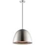 1_ET2 Fungo 16" Satin Nickel/Black LED Pendant