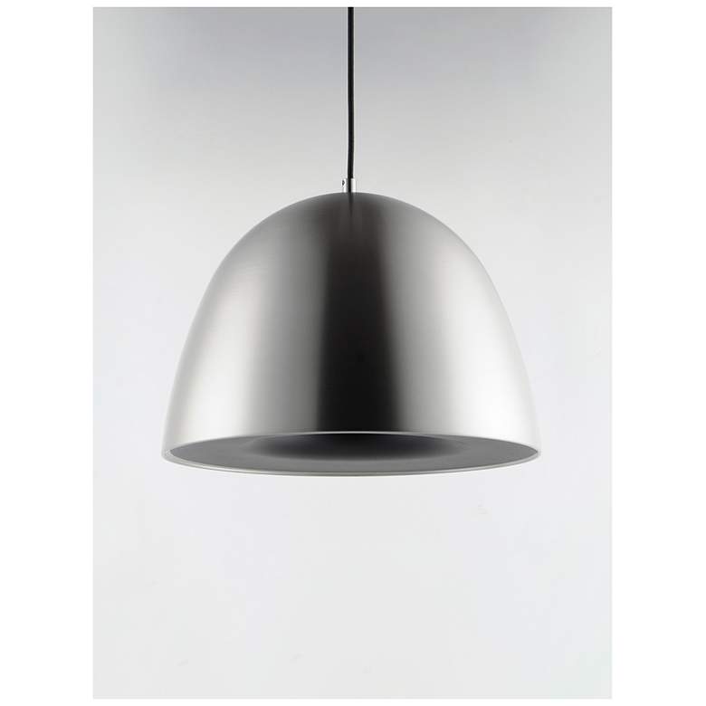 Image 2 ET2 Fungo 16" Satin Nickel/Black LED Pendant more views