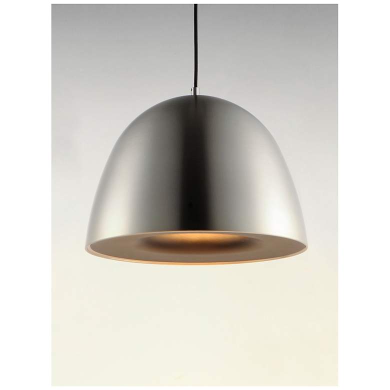 Image 5 ET2 Fungo 16" Satin Nickel/Black LED Pendant more views