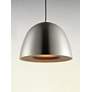 5_ET2 Fungo 16" Satin Nickel/Black LED Pendant more views